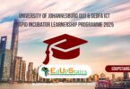 University of Johannesburg (UJ) & SEDFA ICT Rapid Incubator Learnership Programme 2025