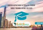 Limpopo Department of Health: Student Nurse Training Intake for 2026