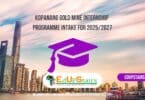 Kopanang Gold Mine Internship Programme Intake for 2025/2027