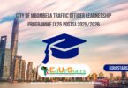 City of Mbombela Traffic Officer Learnership Programme (X25 Posts) 2025/2026