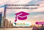 Construction Industry Development Board (CIDB) Graduate Internship Programme 2026/2027