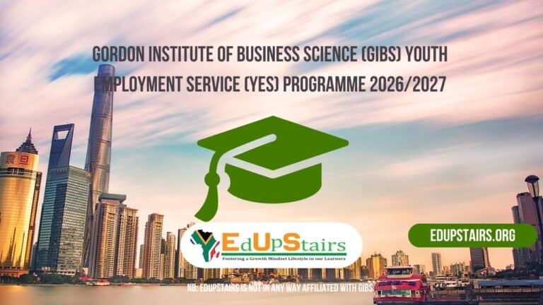 Gordon Institute of Business Science (GIBS) Youth Employment Service (YES) Programme 2026/2027