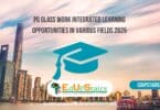 PG Glass Work Integrated Learning Opportunities in Various Fields 2025