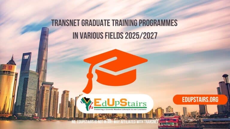 Transnet Graduate Training Programmes In Various Fields 2025/2027