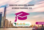 Barberton Fairview Mine Graduate Internship Programme 2026