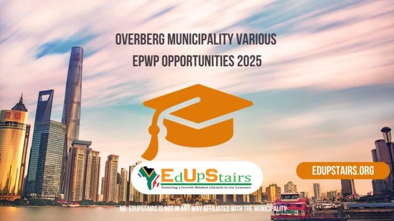 Overberg Municipality Various EPWP Opportunities 2025