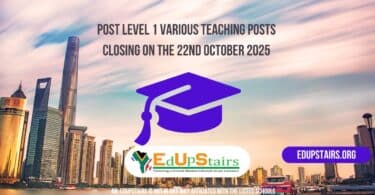 Post Level 1 Various Teaching Posts Closing on the 22nd October 2025