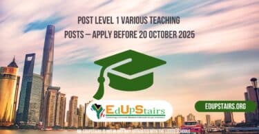 Post Level 1 Various Teaching Posts – Apply Before 20 October 2025
