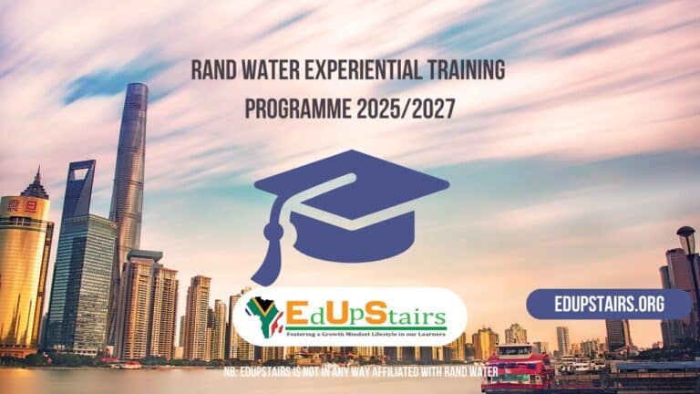 Rand Water Experiential Training Programme 2025/2027