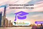South African Police Service (SAPS) Cleaner Vacancies (X3 Posts) 2025
