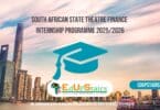 South African State Theatre Finance Internship Programme 2025/2026