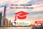 Post Level 1 Various Teaching Posts – Apply by 15 October 2025