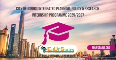 City of Joburg Integrated Planning, Policy & Research Internship Programme 2025/2027