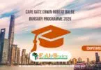 Cape Gate Erwin Robert Balde Bursary Programme 2026