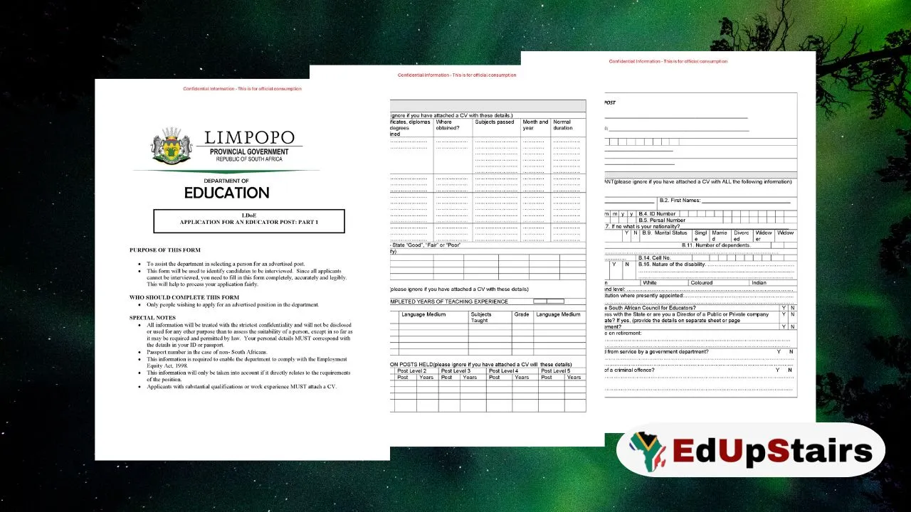 Limpopo DoE Unemployed Educators Recruitment Database Register