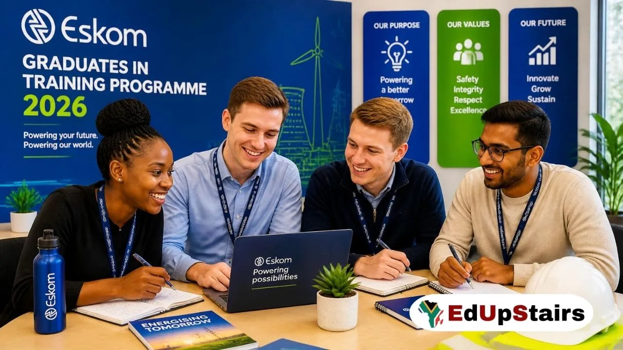 Eskom Graduates in Training Programme 2026: Opportunities in Environmental Management, Finance, HR, Supply Chain, Quantity Surveying & More