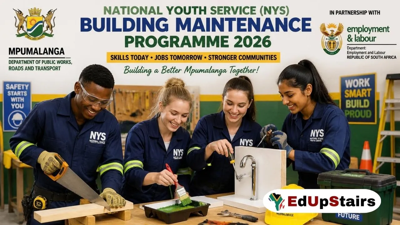 Mpumalanga National Youth Service 2026: X350 Building Maintenance Posts & Trade Test Opportunities - Mpumalanga National Youth Service