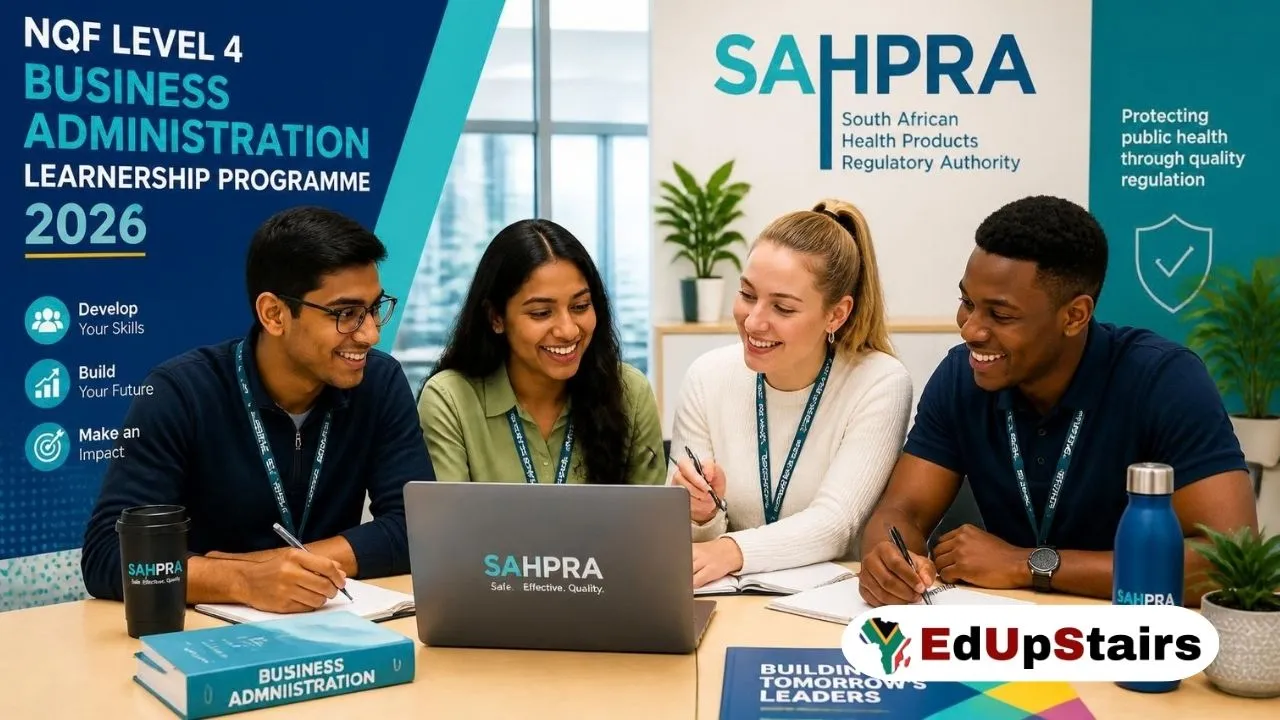 SAHPRA NQF Level 4 Business Administration Learnership Programme 2026 for Matric Applicants - SAHPRA NQF Level 4