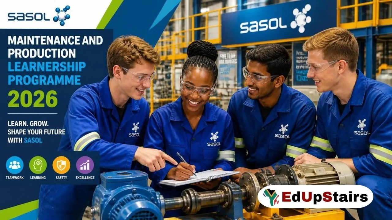 Sasol Maintenance and Production Learnership Programme 2026: Mechanical Fitter, Electrician and Chemical Plant Operator Opportunities - Sasol Maintenance And Production